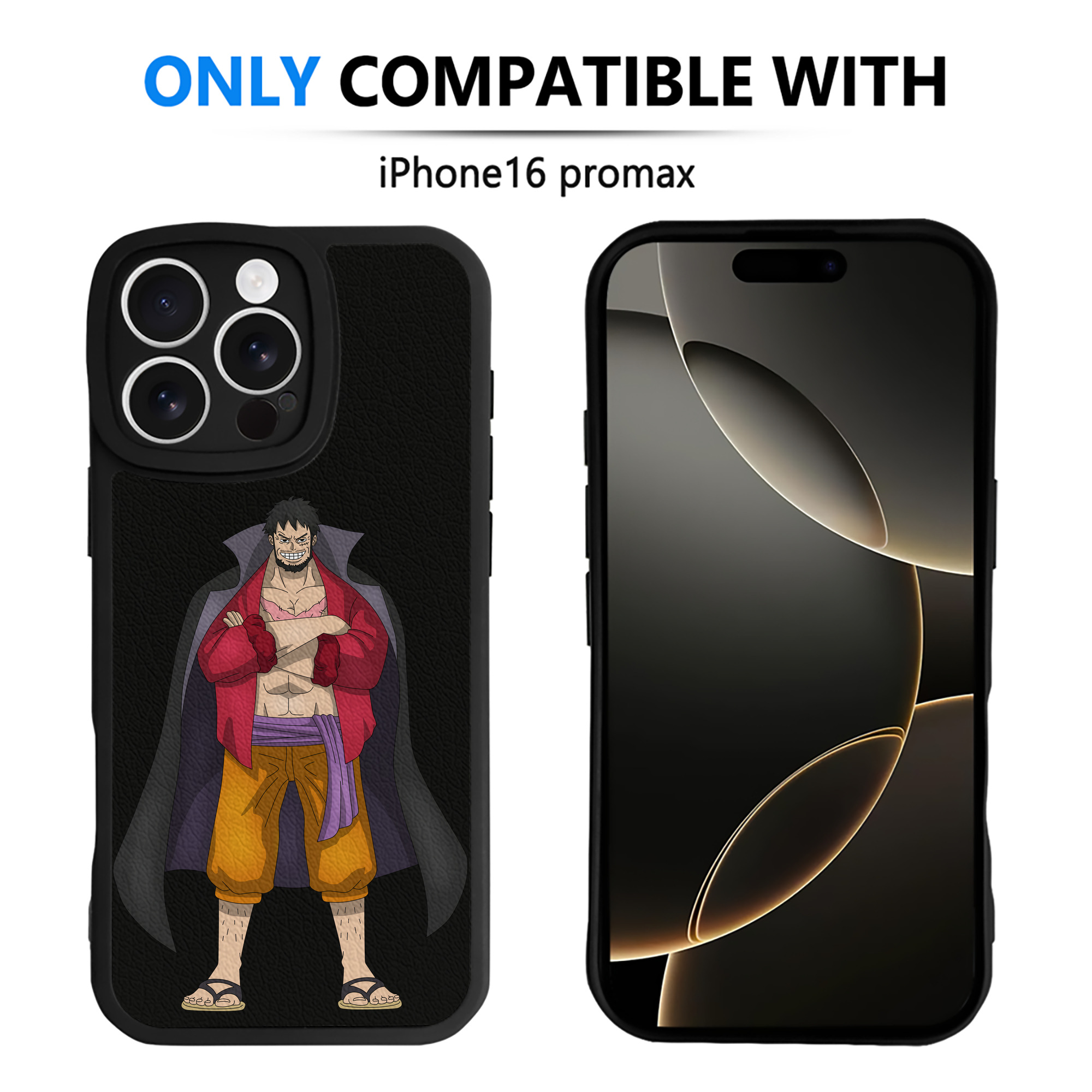 （画像用） ワンピース モンキー・D・ルフィ ONE PIECE Monkey D. Luffy 【iPhone 16シリーズ対応】シリコンスマホケース（レザー調） 材質：シリコン